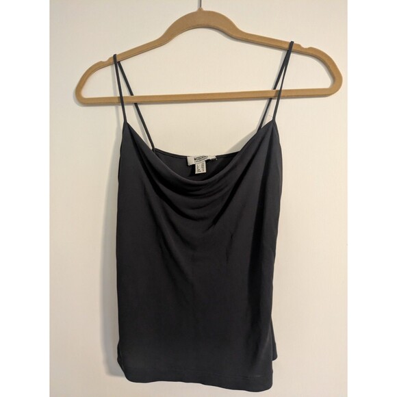 Moschino Jeans Women Tank Top Dark Gray Size 8 - Picture 2 of 6